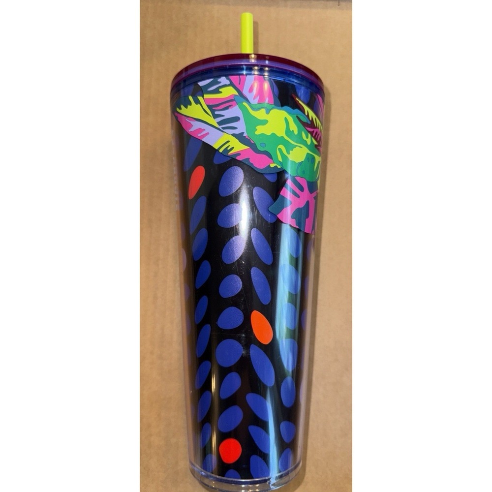 Starbucks 2023 Release Lucid Purple Floral 24oz Venti Tumbler New without Tags